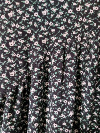 Vestido fluido estampado flores