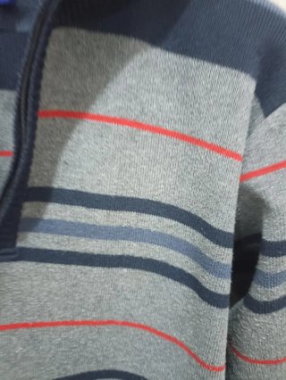 Maglione NEW WISE uomo righe blu grigio.