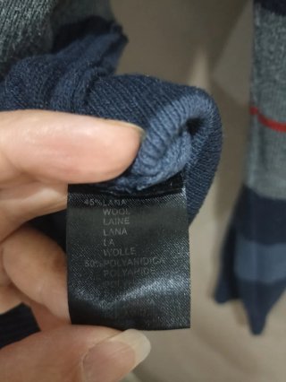 Maglione NEW WISE uomo righe blu grigio.