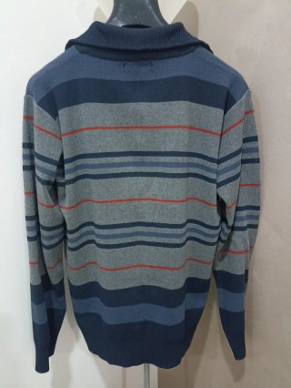 Maglione NEW WISE uomo righe blu grigio.