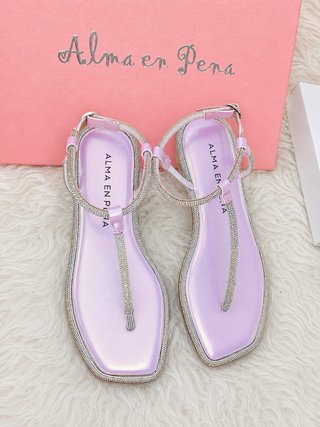 Sandalias Alma en Pena Moradas y Plateadas