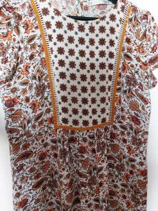 Vestido bohemio estampado multicolor