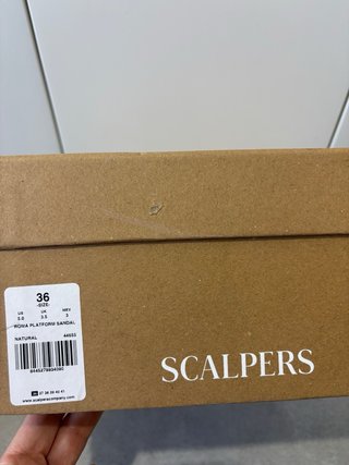 Sandalias plataforma Scalpers marrones talla 36