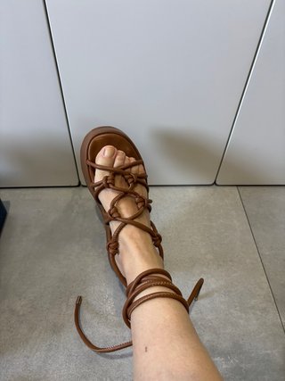 Sandalias plataforma Scalpers marrones talla 36