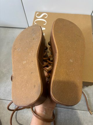 Sandalias plataforma Scalpers marrones talla 36