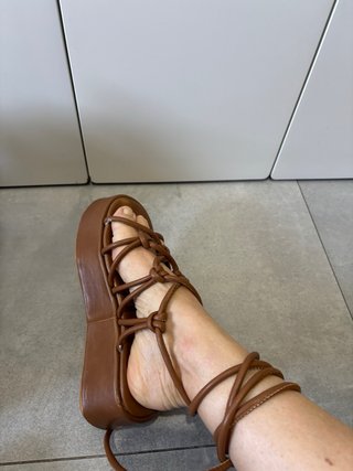 Sandalias plataforma Scalpers marrones talla 36
