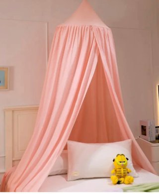 Dosel de cama rosa para niña
