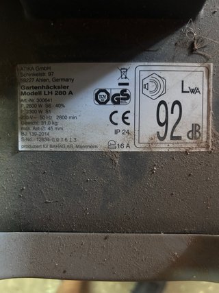 Triturador de Hojas LH 280 A