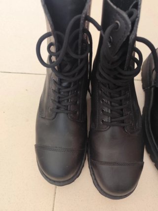 2 Pares Botas Negras Estilo Militar