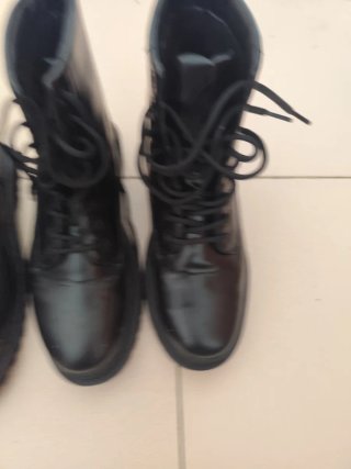 2 Pares Botas Negras Estilo Militar