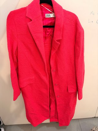 Gabardina Zara Fucsia Textura Bouclé