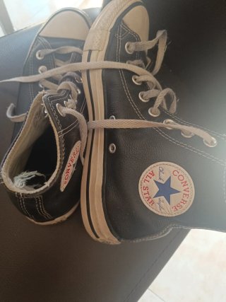 Converse Piel Negra Talla 39