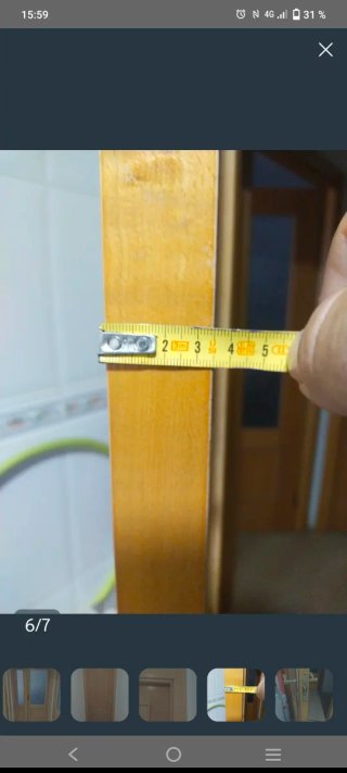 Puerta paso interior madera con cristal