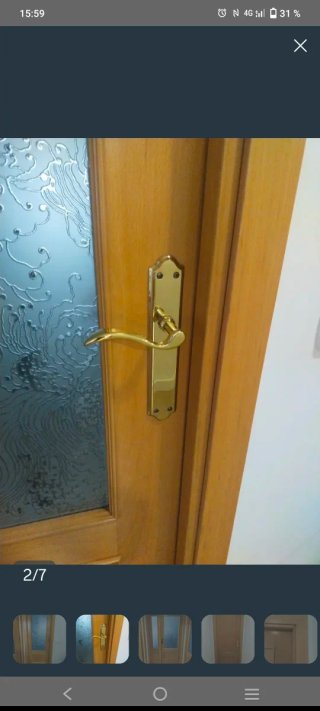 Puerta paso interior madera con cristal