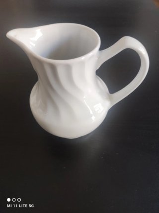 Juego de café porcelana blanca
