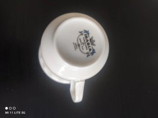 Juego de café porcelana blanca