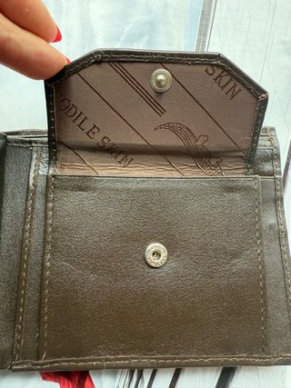 Cartera cuero de Cocodrilo natural billetera piel