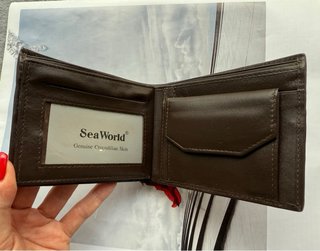 Cartera cuero de Cocodrilo natural billetera piel