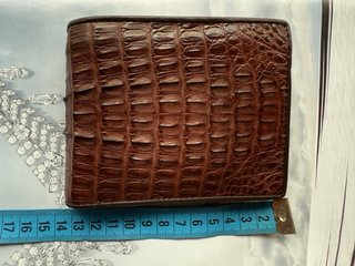 Cartera cuero de Cocodrilo natural billetera piel