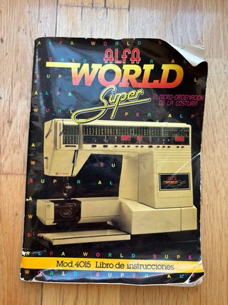 Máquina de coser Alfa World Súper 4015
