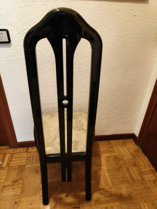 6 Sillas Comedor Negras Tapizadas
