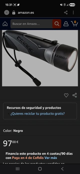 Linterna de buceo Cressi LUMIA
