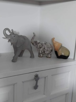 3 Figuras de Elefantes Decorativas