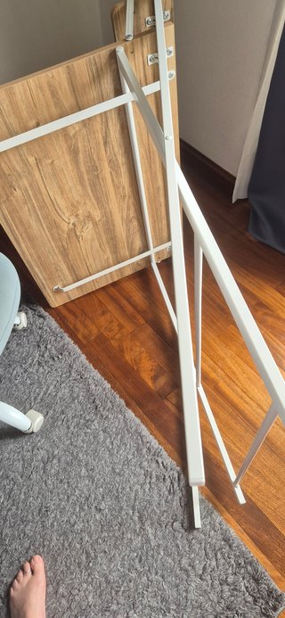 Escritorio Plegable Pequeño Madera y Metal