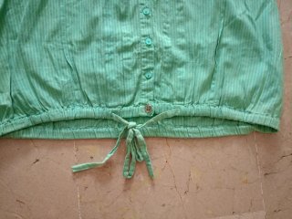 Camisa verde mujer rayas verano