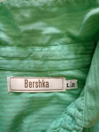Camisa verde mujer rayas verano