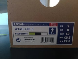Mizuno Wave Duel 3 Zapatillas Running Amarillas