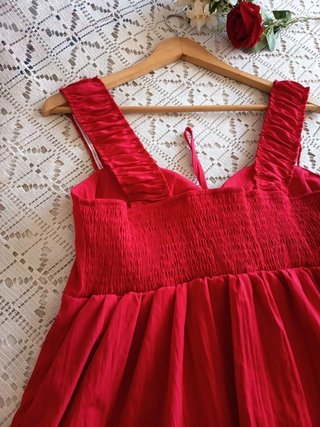 Top con elástico corte ancho Rojo TLXL