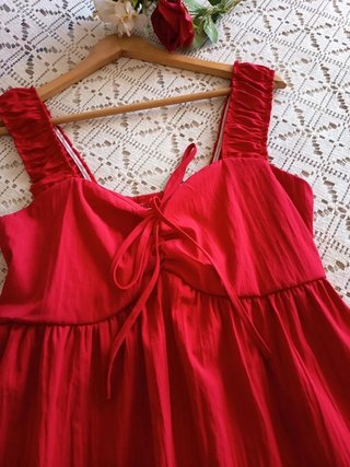 Top con elástico corte ancho Rojo TLXL