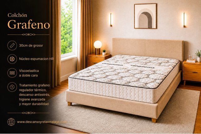 Colchon Grafeno 30cm HR viscoelastico