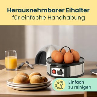 Clatronic cocedor huevos acero inoxidable