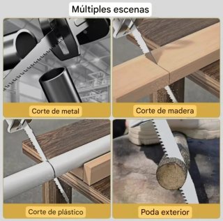 Sierra Sable Portátil Recargable (2 Baterías)