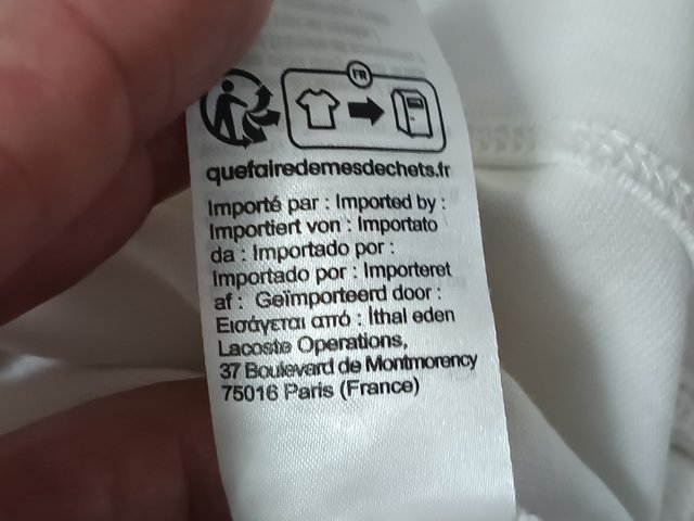 Camiseta Lacoste Titanic Talla XL