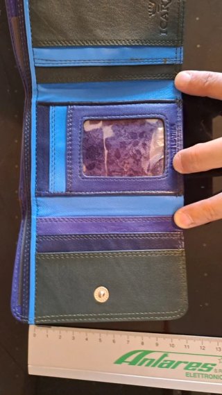 Portafoglio I Cartai Vera Pelle Viola - Nuovo