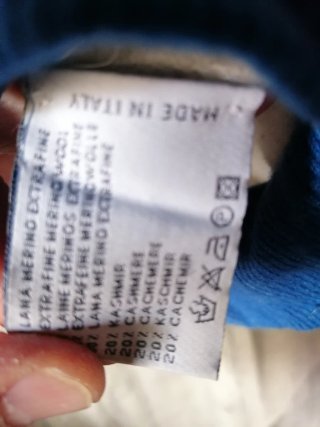 Maglione Uomo Mezza Zip Blu Bianco
