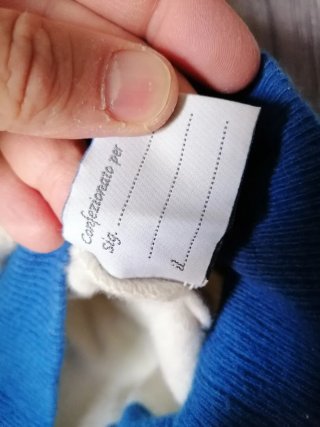 Maglione Uomo Mezza Zip Blu Bianco