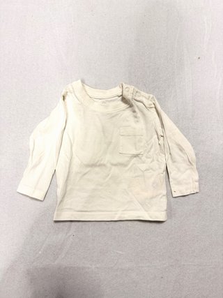 Maglietta bianca bimbi manica lunga 62/68 cm