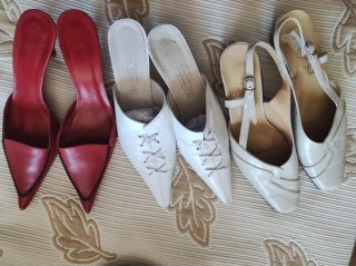 Sansalias Zapatos Rojos y Blancos