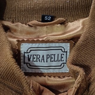 Vera Pelle Vintage Reindeer Leather Brown Bomber