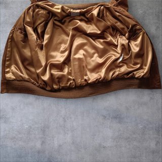 Vera Pelle Vintage Reindeer Leather Brown Bomber