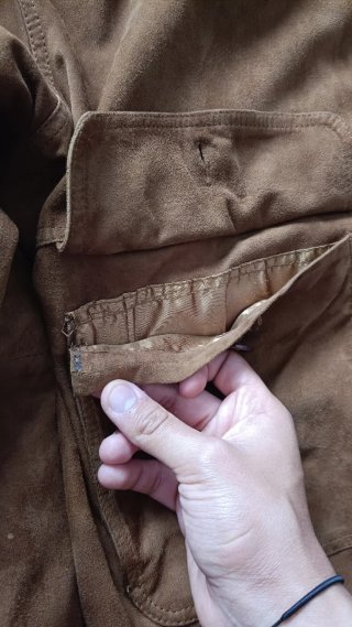 Vera Pelle Vintage Reindeer Leather Brown Bomber