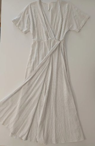 Vestido cruzado largo midi