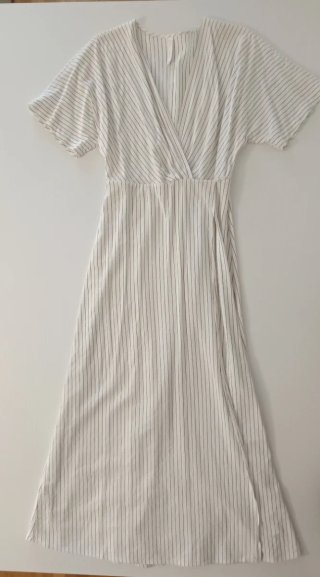 Vestido cruzado largo midi