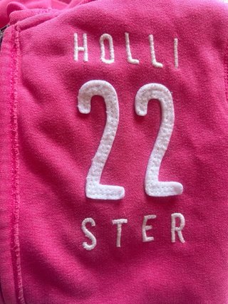 Chaqueta Hollister con capucha rosa mujer