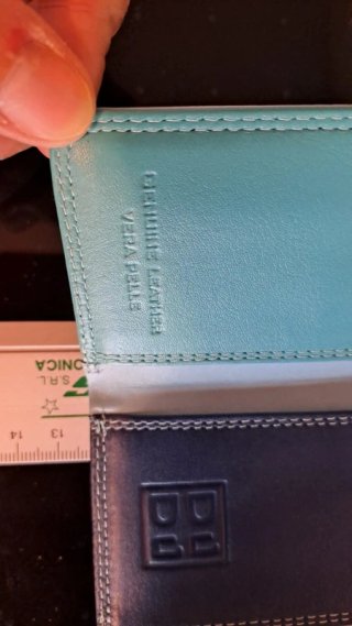 Portafoglio DuDu Bags donna pelle blu e teal