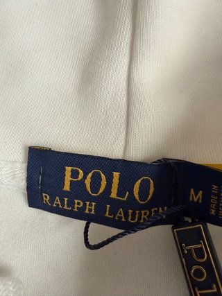 Sudadera Polo Ralph Lauren Blanca Cremallera Talla